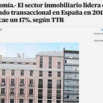 El sector inmobiliario lidera el mercado transaccional en Espaa en 2019 pero cae un 17%, segn TTR